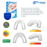 The ConfiDental - Pack of 5 Moldable Mouth Guard for Teeth Grinding Clenching Bruxism, Sport Athletic, Whitening Tray, Including 3 Regular