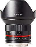 Rokinon 12mm F2.0 NCS CS Ultra Wide Angle Lens Sony E-Mount (NEX) (Black) (RK12M-E)