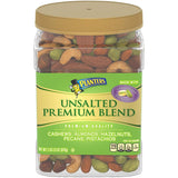 Planters Unsalted Premium Blend Roasted Mixed Whole Nuts Jar, 34.5 Ounce