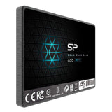 Silicon Power 256GB SSD 3D NAND A55 SLC Cache Performance Boost SATA III 2.5" 7mm (0.28") Internal Solid State Drive