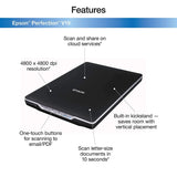 Epson Perfection V19 Color Photo & Document Scanner with scan-to-cloud & 4800 dpi optical resolution
