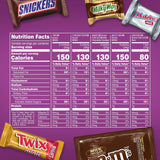SNICKERS, TWIX, MILKY WAY, 3 MUSKETEERS & Milk Chocolate M&M'S Halloween Candy Bars