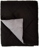 AmazonBasics Reversible Microfiber Comforter Blanket - Twin or Twin XL, Black