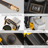 AstroAI Portable Air Compressor Pump, Digital Tire Inflator 12V DC Electric Gauge with Larger Air Flow 35L/Min, LED Light, Overheat Protection Yellow