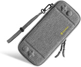 tomtoc Ultra Slim Carrying Case Fit for Nintendo Switch, Original Patent Portable Hard Shell Travel Case Pouch Protective Cover, Gray