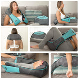 Shiatsu Back Shoulder & Neck Massager with Heat - Deep Tissue 3D Kneading Pillow Massager for Neck, Back, Shoulders, Foot, Legs -  (Blue)