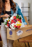 Benchmark Bouquets Life is Good Flowers Orange, With Vase (Fresh Cut Flowers)