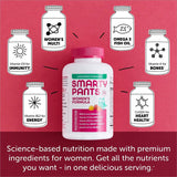 SmartyPants Women’s Formula Daily Gummy Vitamins: Gluten Free, Multivitamin & Omega 3 Fish Oil (DHA/EPA), Methyl B12, Vitamin D3, Vitamin B6