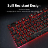 Redragon K552 Mechanical Gaming Keyboard Compact 87 Key Mechanical Computer Keyboard KUMARA USB Wired Cherry MX Blue  (Black RED LED Backlit)