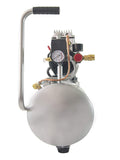 California Air Tools 8010 Ultra Quiet & Oil-Free 1.0 hp Steel Tank Air Compressor, 8 gal, Silver