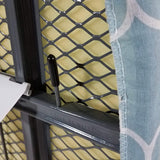 Homz 4-Leg Steel Top Ironing Board, Blue Lattice Cover
