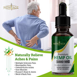 (2-Pack) Hemp Oil Extract for Pain & Stress Relief - 1000mg of Organic Hemp Extract - Grown & Made in USA - 100% Natural Hemp Drops