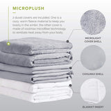 Weighted Blanket w/ 2 Duvet Covers for Hot & Cold Sleepers|Advanced Nano-Ceramic Beads Deliver Durability & Silky Comfort (36x48 5LB Grey/Grey)