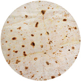 CASOFU Burritos Blanket, Burritos Tortilla Blanket, Food Flour Tortilla Throw Blankets, Soft and Comfortable Giant Round Taco (Burrito-a, 47 inches)
