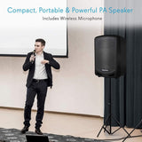 Pyle Bluetooth Karaoke PA Speaker - Indoor / Outdoor Portable Sound System