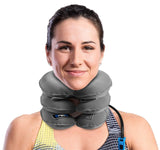 Cervical Neck Traction Device and Collar Brace by BRANFIT,Inflatable and Adjustable USA Designed Neck Support&Stretcher is Ideal for Spine Alignment