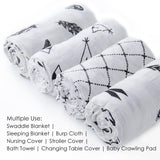 upsimples Baby Swaddle Blanket Unisex Swaddle Wrap Soft Silky Bamboo Muslin Swaddle Blankets Neutral Receiving Blanket f Large 47 x 47 inches