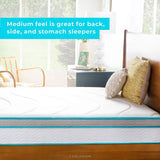 Linenspa 10 Inch Memory Foam and Innerspring Hybrid Mattress - Medium Feel - Twin