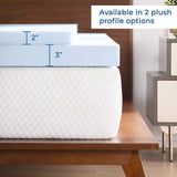Linenspa 2 Inch Gel Infused Memory Foam Mattress Topper, Twin, Twin