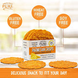 Proudly Pure Keto Friendly Parmesan Cheese Crisps Low Carb Snacks, Healthy Diet Food Crackers 100% Natural Aged Cheesy Parm Chips (Original, 3 Pack)