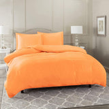 Nestl Bedding Duvet Cover 2 Piece Set – Ultra Soft Double Brushed Microfiber Hotel Collection – 1 Pillow Sham, Light Orange - Twin (Single) 68"x90"