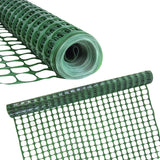 Houseables Temporary Fencing, Mesh Snow Fence, Plastic, Safety Garden Netting, Single, Green, 4 x 100' Feet, Above Ground Barrier, for Deer, Kids