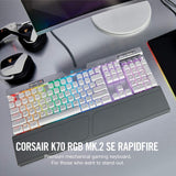 CORSAIR K70 RGB MK.2 SE Mechanical RAPIDFIRE Gaming Keyboard - USB Passthrough & Media Controls - PBT Double-Shot Keycaps - Cherry MX Speed