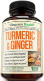 Turmeric Curcumin with Ginger and Bioperine. Vegan Joint Pain Relief, Anti-Inflammatory, Antioxidant, Anti-Aging Supplement with 10 milligrams