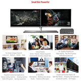 Desktop Mini PC Quad-Core Intel Celeron J3160 Processor (up to 2.24GHz),4G DDR3/NVMe 128GB SSD Pre-Installed with Windows 10 Pro 4K HDMI&VGA