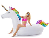 Jasonwell Giant Inflatable Unicorn Pool Float Floatie Ride On with Fast Valves Large Rideable Blow Up Summer Beach Swimming Pool Party