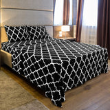 Utopia Bedding Printed Bed Sheet Set - 3 Piece Microfiber Bedsheet Set (Twin, Black)