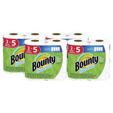 Bounty Quick-Size Paper Towels, White, 8 Family Rolls = 20 Regular Rolls