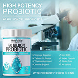 Probiotics 60 Billion CFU - Dr. Approved Probiotics for Women, Probiotics for Men and Adults, Natural; Shelf Stable Probiotic Supplement