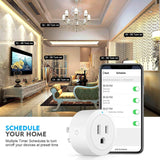 Plug, Smart Plug ESICOO, works with Alexa, Google Home Ifttt, Wi-Fi Mini Smart Outlet, Socket 1 Pack, No Hub Required (White 4 Pack)