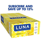 LUNA BAR - Gluten Free Snack Bars - Lemon Zest Flavor - (1.69 Ounce Snack Bar, 15 Count)