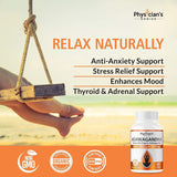 Ashwagandha 1950mg Organic Ashwagandha Root Powder Extract of Black Pepper , Thyroid Support & Adrenal Fatigue Supplements 90 Veggie Capsules