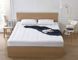 oaskys Twin Mattress Pad Cover Cotton Top with Stretches to 18” Deep Pocket Fits Up to 8”-21” Cooling White Bed Topper (Down Alternative, Twin Size)