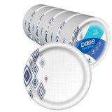Dixie Everyday Paper Plates,10 1/16" Plate, 220 Count, Amazon Exclusive Design, 5 Packs of 44 Plates