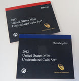 2012 P&D United States Mint Uncirculated Coin Set in Original Government Packaging Brilliant Uncirculated