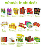 Mexican Candy Assortment Snacks (64 Count), Variety Of Spicy, Sweet, Sour Bulk Candies Dulces Mexicanos, Includes Lucas Candy, Pelon, Vero Lollipop