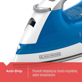BLACK+DECKER IR03V Easy Steam Compact Iron, Blue