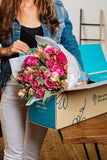 Benchmark Bouquets Charming Roses and Alstroemeria, With Vase (Fresh Cut Flowers)