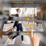 TOGUARD Backup Camera 10" Mirror Dash Cam, Dash Cam Front and Rear Full Touch Screen Video Streaming Rear View Mirror Camera,Night Vision 1080P