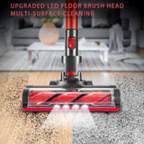MOOSOO Cordless Vacuum Cleaner 17Kpa Strong Suction 2 in 1 Stick Vacuum Ultra-Quiet Handheld Vacuum with Upgraded LED Floor Head -Brushless Motor