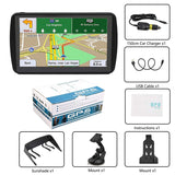 Car GPS Navigation, LONGRUF 7 inch 8GB&256MB GPS Navigation System,Spoken Turn- to-Turn Traffic Alert Vehicle Car GPS, (Free Update Lifetime Map)