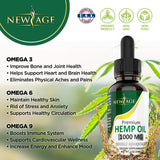 (2-Pack) Hemp Oil Extract for Pain & Stress Relief - 1000mg of Organic Hemp Extract - Grown & Made in USA - 100% Natural Hemp Drops