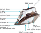 Rowenta DW5080 1700-Watt Micro Steam Iron Stainless Steel Soleplate