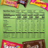 M&M'S, SNICKERS, TWIX, STARBURST & SKITTLES Halloween Chocolate Candy Fun Size & Minis