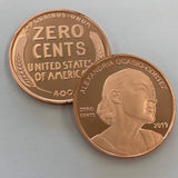 Aizics Mint Set of 4 Zero Cents Pennies/Alexandria Ocasio-Cortez AOC, Joe Biden, Bernie Sanders & Elizabeth Warren | Democrat Novelty Coin Token