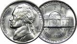 1942-1945 U.S. Jefferson WWII"War" Nickel, 35% Silver 5c Brilliant Uncirculated Condition